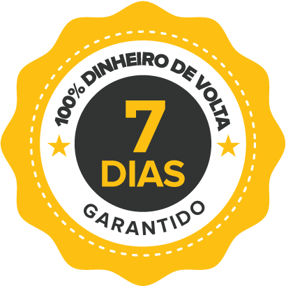 Selo de garantia 7 dias - 100% dinheiro de volta